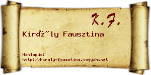 Király Fausztina névjegykártya